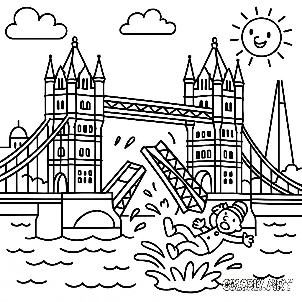 Playful London Bridge Scene